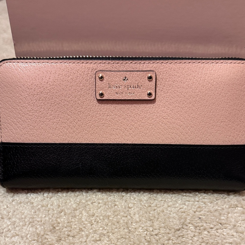 Kate Spade Two-Tone Pink and Black Wallet